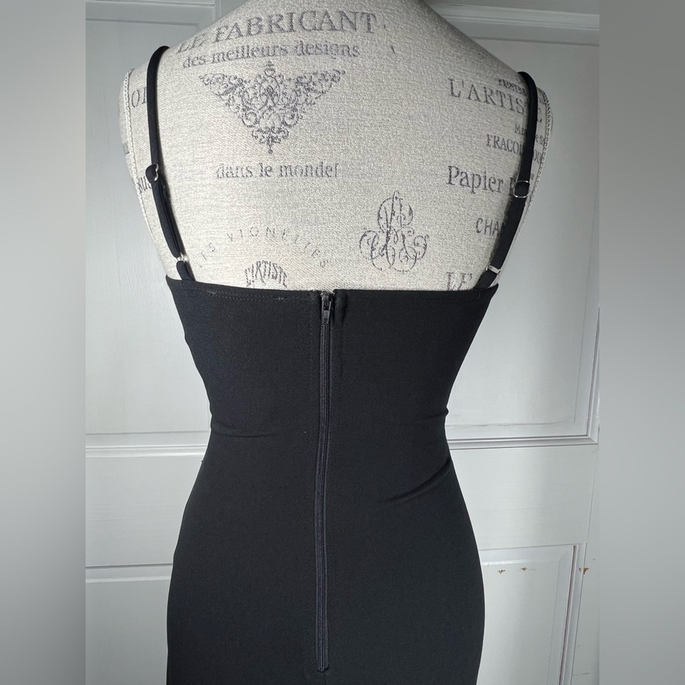 NWT Perfectly Sultry Black Sheer Mesh Bustier Wide-Leg Jumpsuit Size Small - Picture 7 of 9